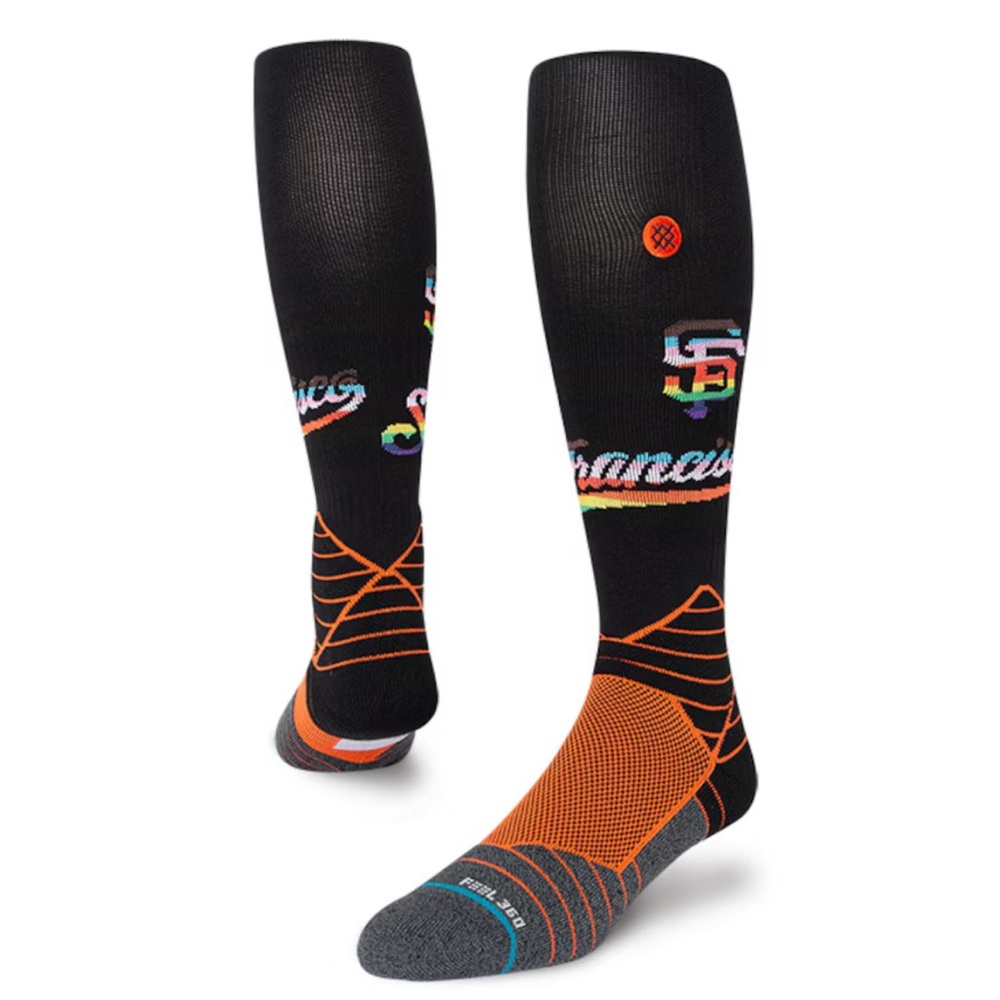 Men's San Francisco Giants Stance Black/Orange Pride Over the Calf Socks - Large